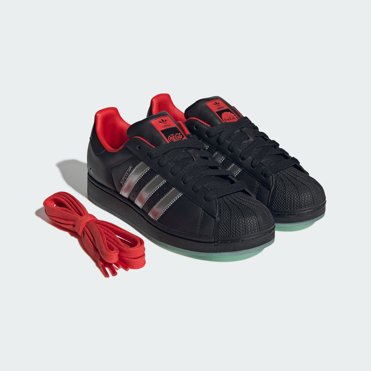 Adidas Superstar II COCA-COLA Sneakers - Black / Silver Metallic / Red - view 2