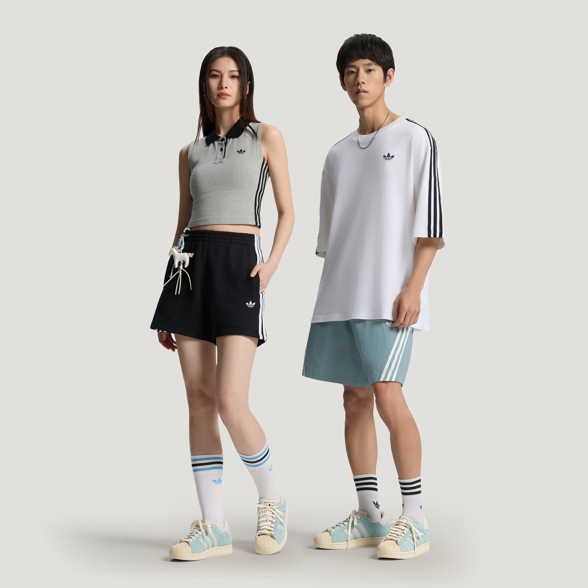 Adidas Superstar II Sneakers - Clear Blue / Chalk White - view 3