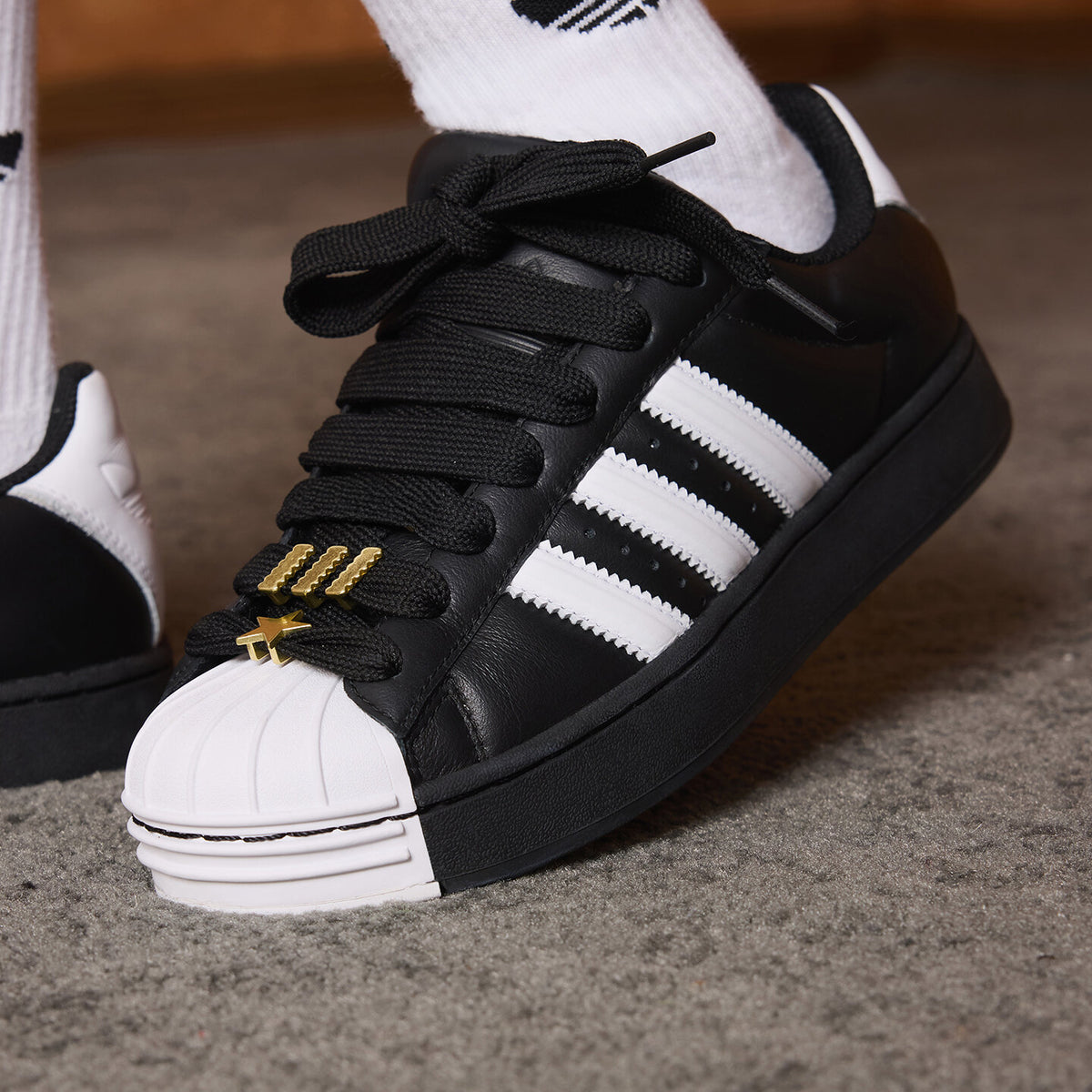 Adidas Superstar ST Sneakers - White / Black / Gold - view 4