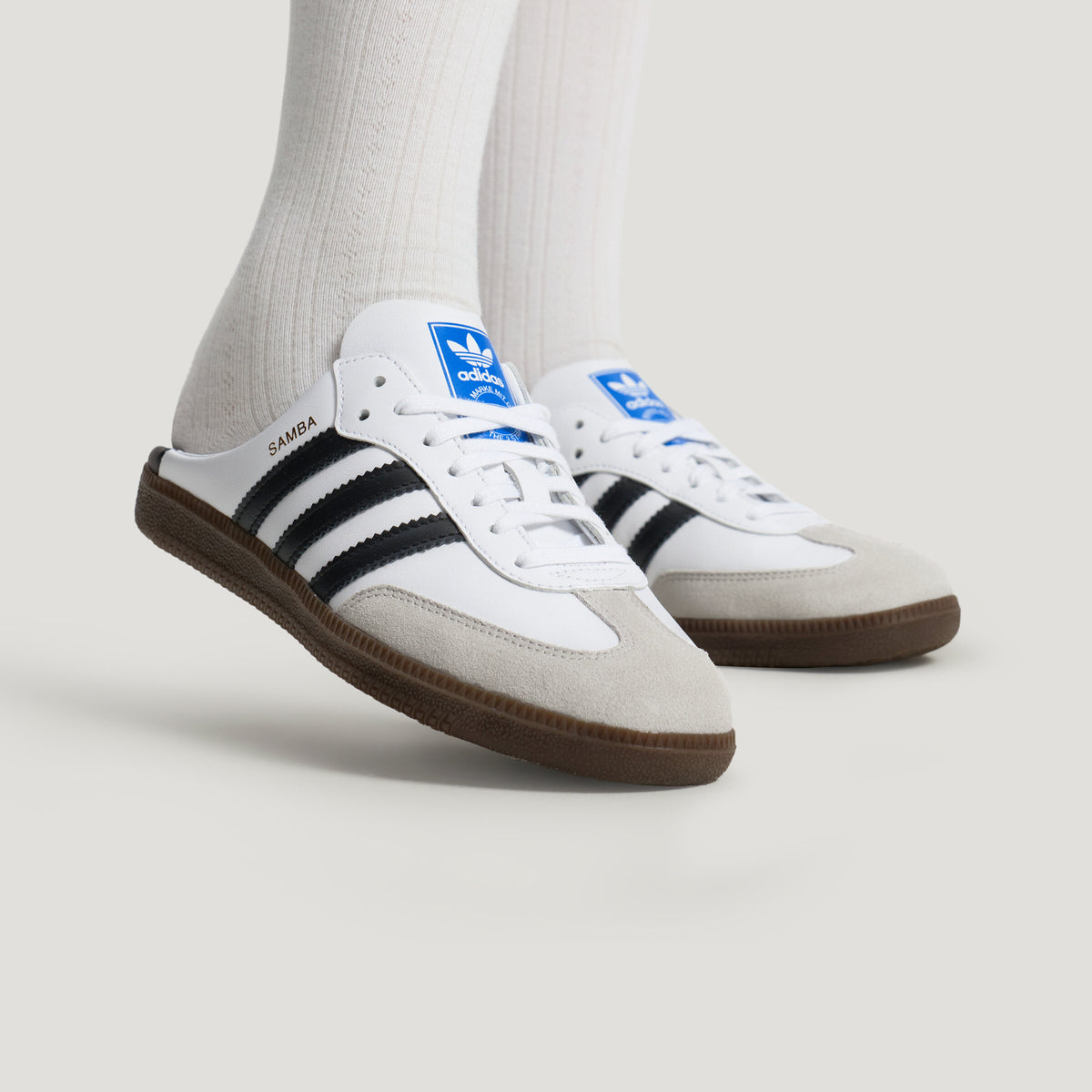 Adidas Samba OG MULE Sneakers - Black / White / Resin Yellow - view 4