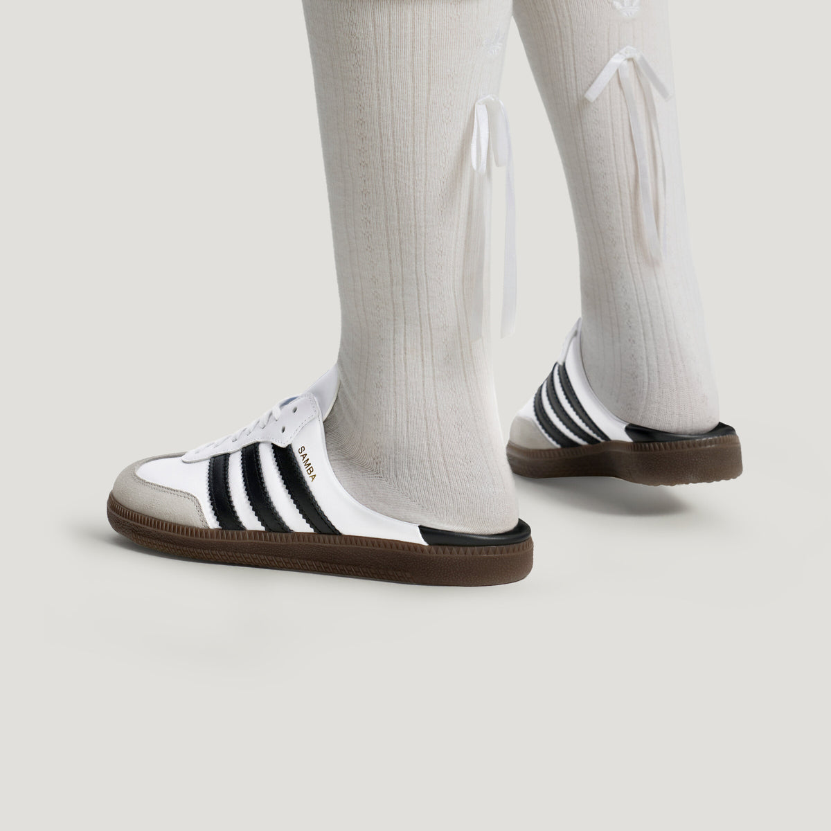 Adidas Samba OG MULE Sneakers - Black / White / Resin Yellow - view 5