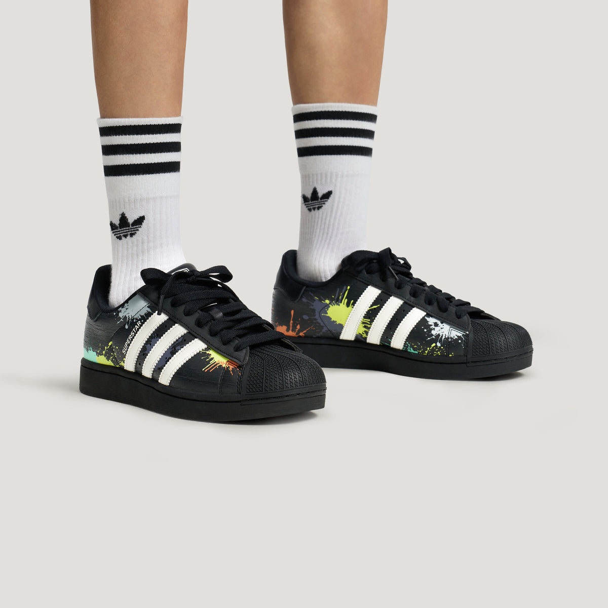 Adidas Superstar II Sneakers - Light Grey / Crystal White / Stone Green - view 4
