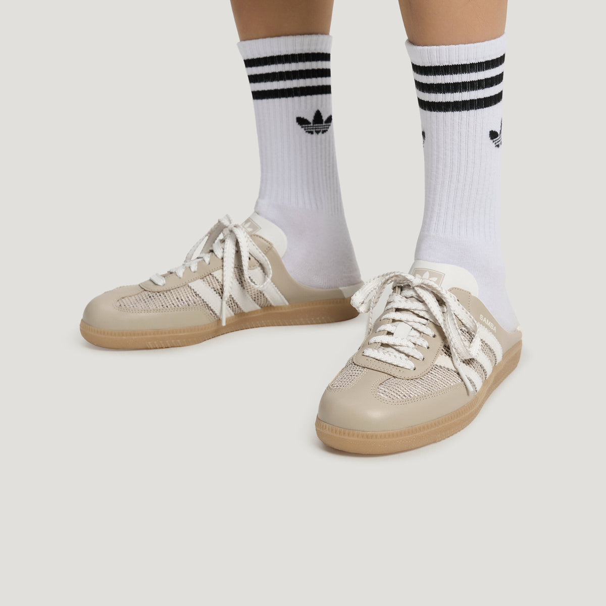 Adidas Samba OG MULE Sneakers - Chalk White / Soft Brown - view 4