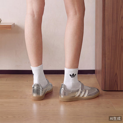Adidas Samba JANE Sneakers - Silver Metallic / Chalk White - view 2