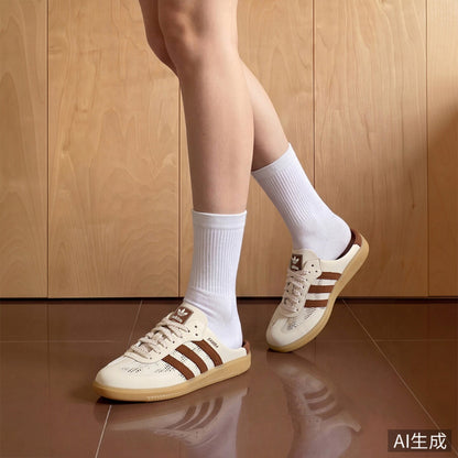Adidas Samba OG MULE Sneakers - Chalk White / Soft Brown - view 1