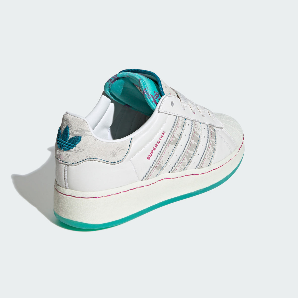 Adidas Superstar XLG Sneakers - White / Light Grey / Off White / Peacock Blue - view 8