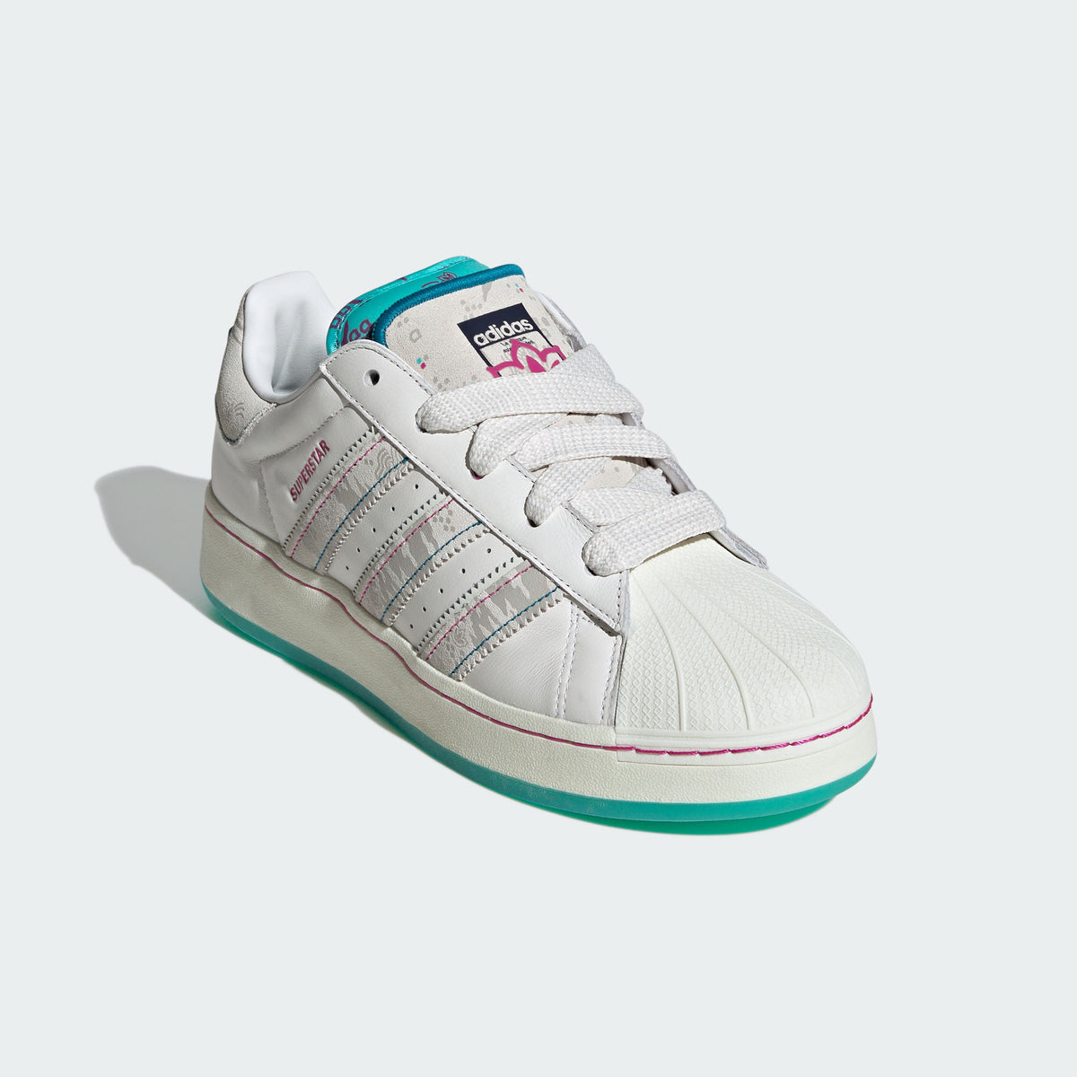 Adidas Superstar XLG Sneakers - White / Light Grey / Off White / Peacock Blue - view 7