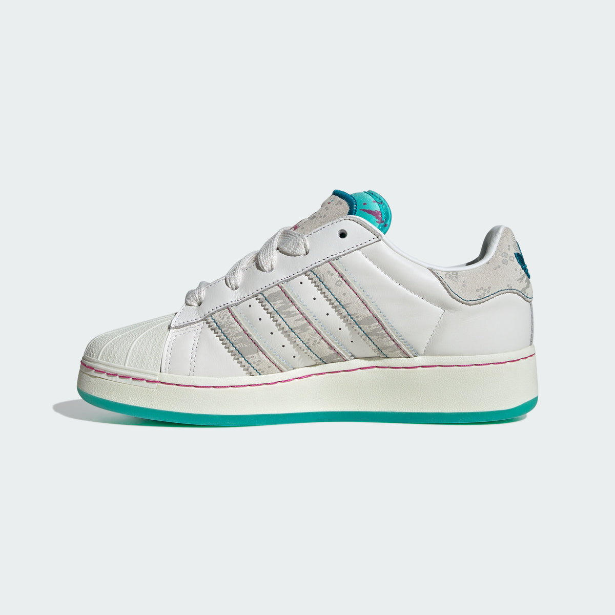 Adidas Superstar XLG Sneakers - White / Light Grey / Off White / Peacock Blue - view 4