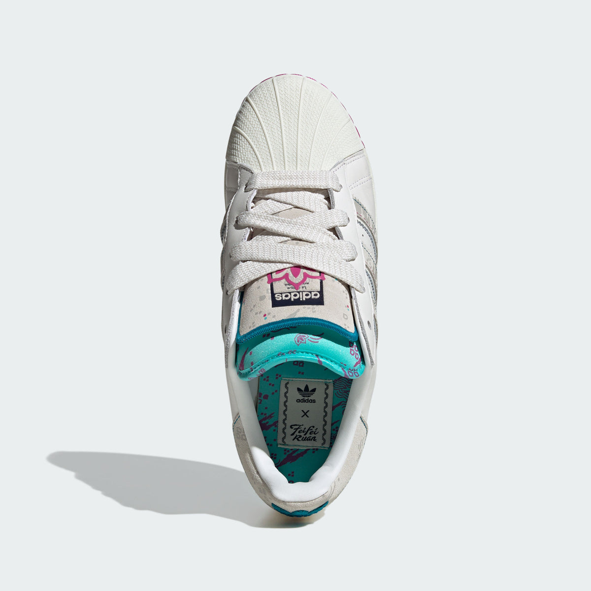 Adidas Superstar XLG Sneakers - White / Light Grey / Off White / Peacock Blue - view 5