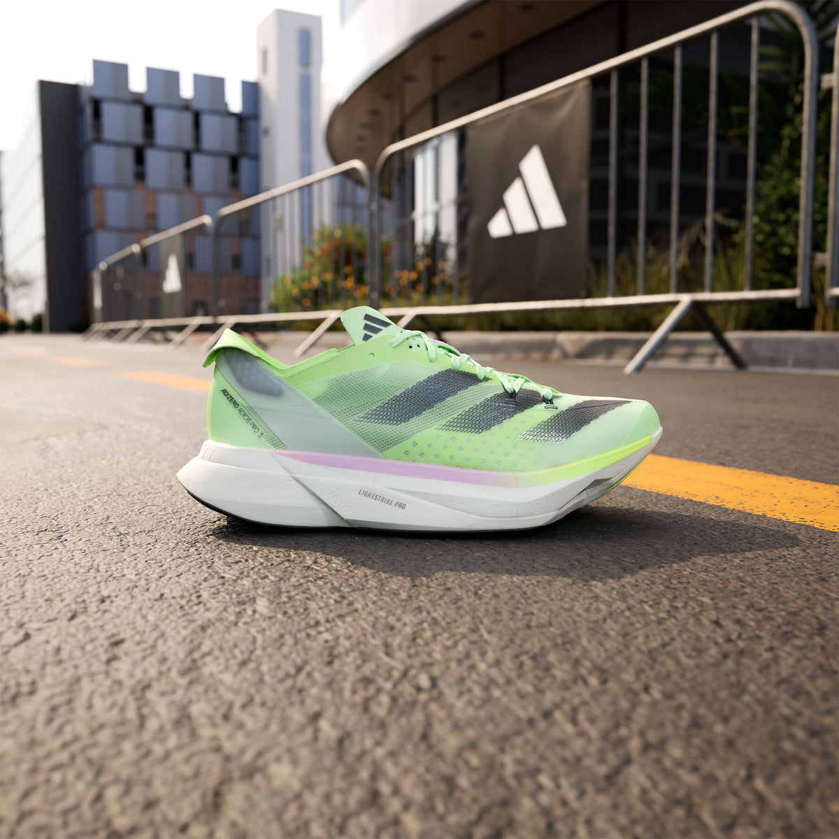 Adidas Adizero Adios PRO 3 Sneakers - Solar Green / Black - view 2