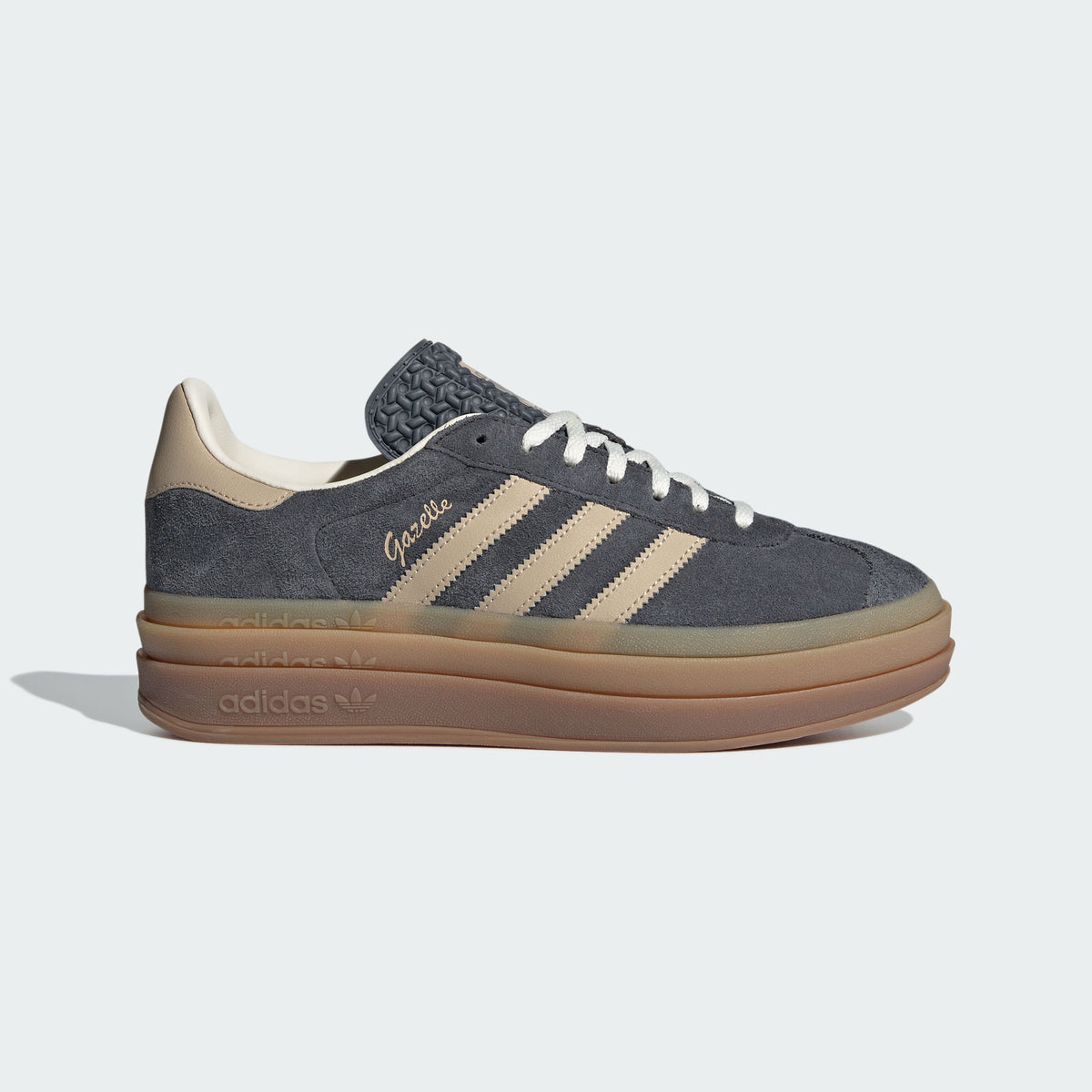 Adidas Gazelle BOLD Sneakers - Dark Grey / Tan - view 1