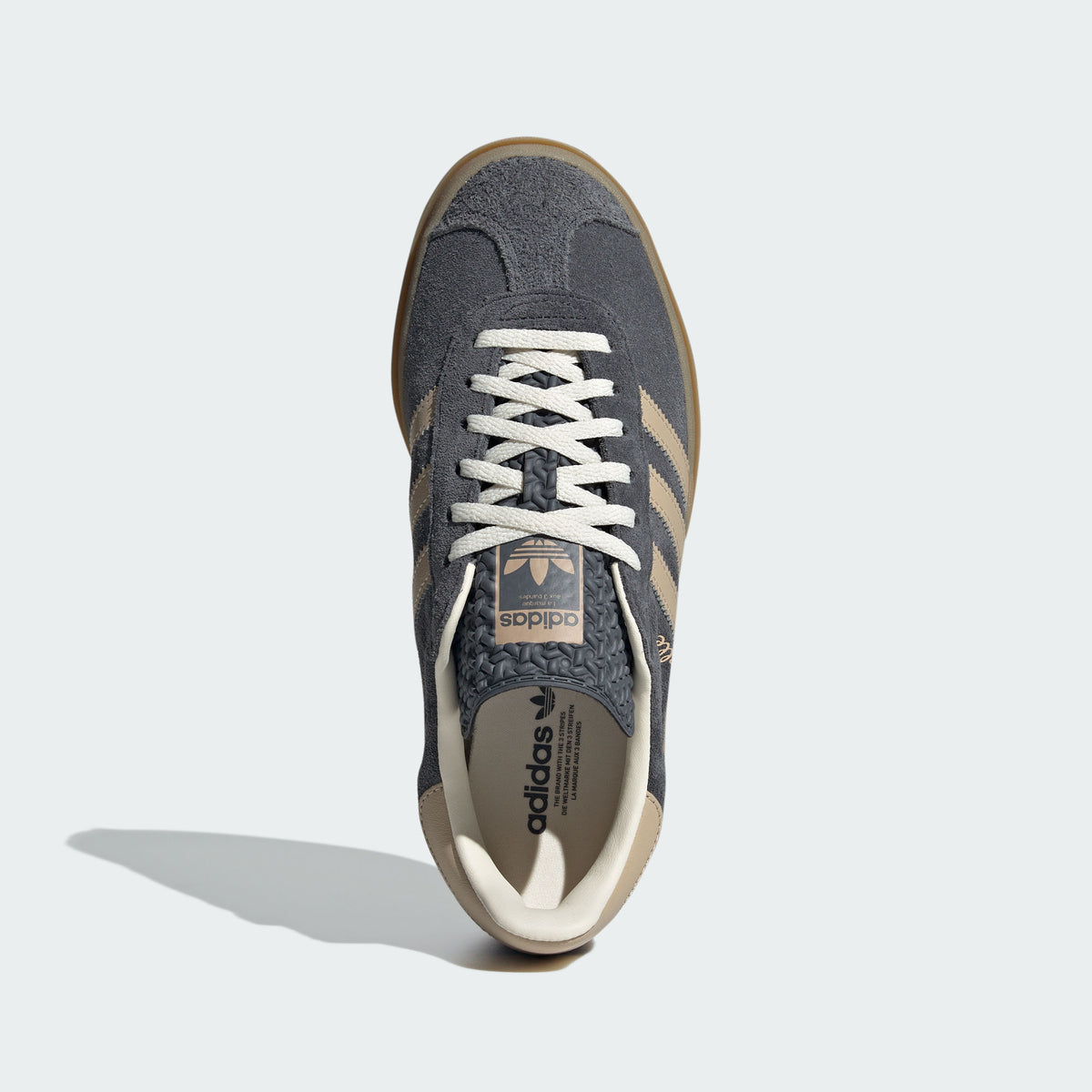 Adidas Gazelle BOLD Sneakers - Dark Grey / Tan - view 3
