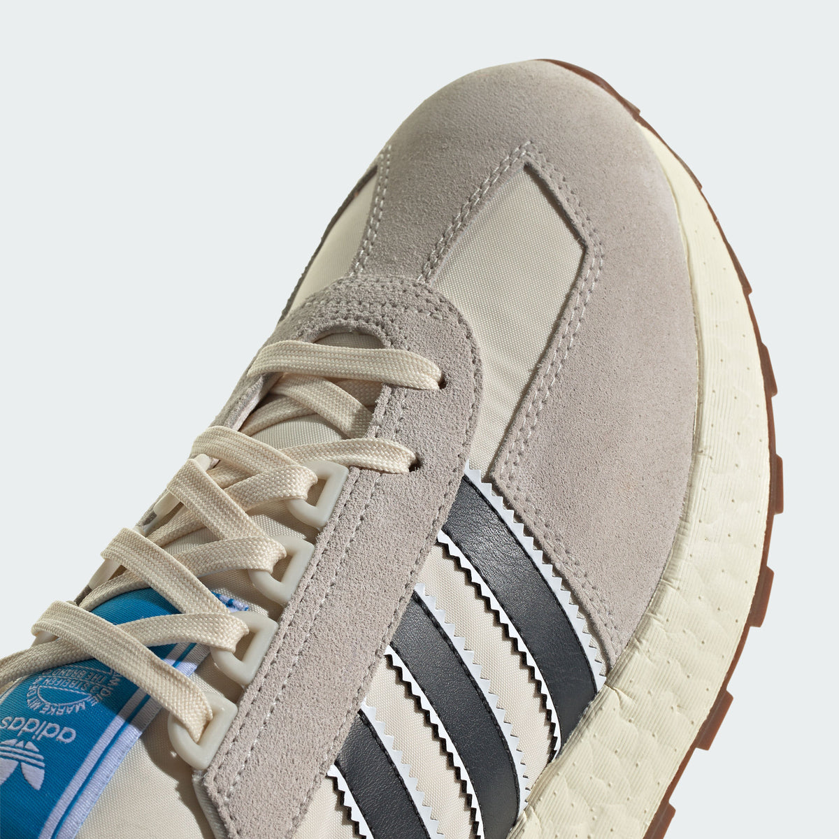Adidas Retropy LOW Trainers Sneakers - Light Grey / Off White / Black - view 7