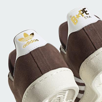 Adidas BAPE Campus 80S Sneakers - Dark Coffee / White - view 7