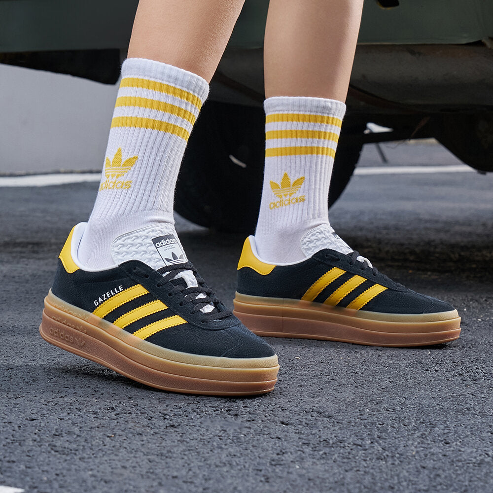 Adidas Gazelle BOLD Sneakers - Black / Orange Yellow - view 1