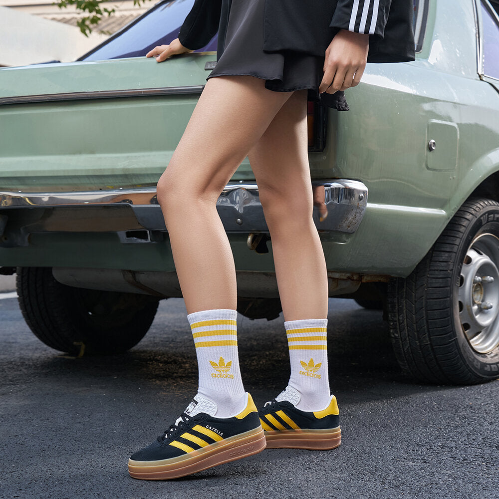 Adidas Gazelle BOLD Sneakers - Black / Orange Yellow - view 3