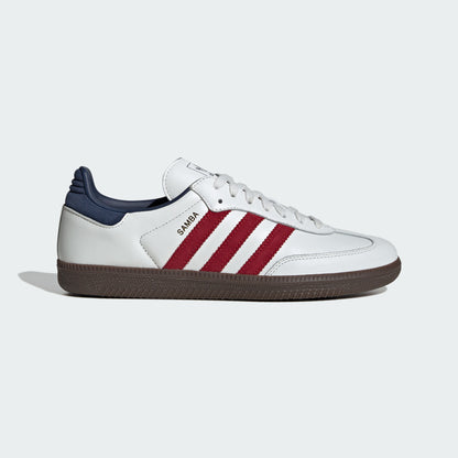 Adidas Samba OG Sneakers - Crystal White / Victory Red / Night Indigo - view 1