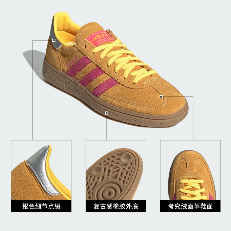 Adidas Handball Spezial Sneakers - Yellow / Bright Pink / Silver Metallic - view 2