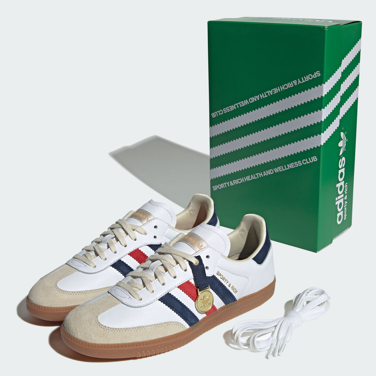 Adidas Sporty & RICH Samba OG Sneakers - White / Collegiate Red - view 6