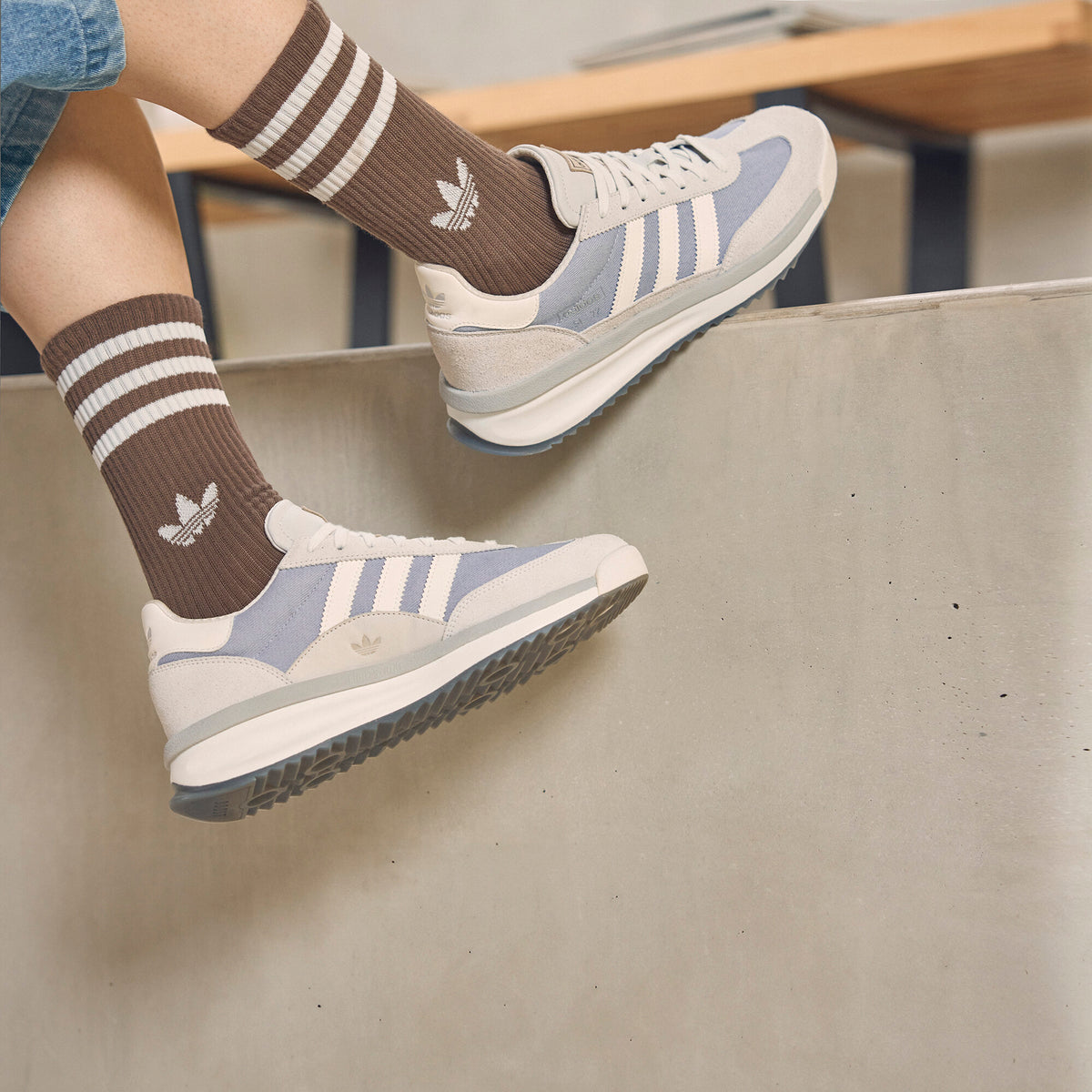 Adidas SL72 RTN Sneakers - Light Blue / Light Grey / White - view 1