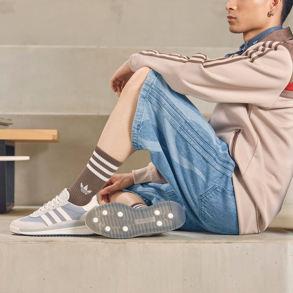 Adidas SL72 RTN Sneakers - Light Blue / Light Grey / White - view 3