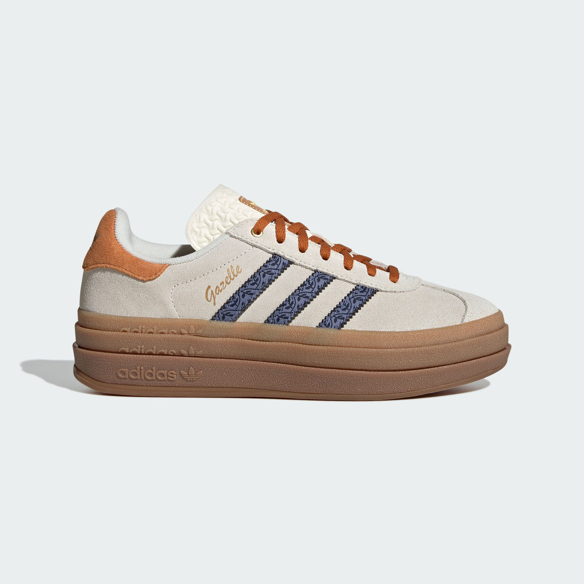 Adidas Gazelle BOLD Sneakers - Off White / Violet / Night Indigo - view 1
