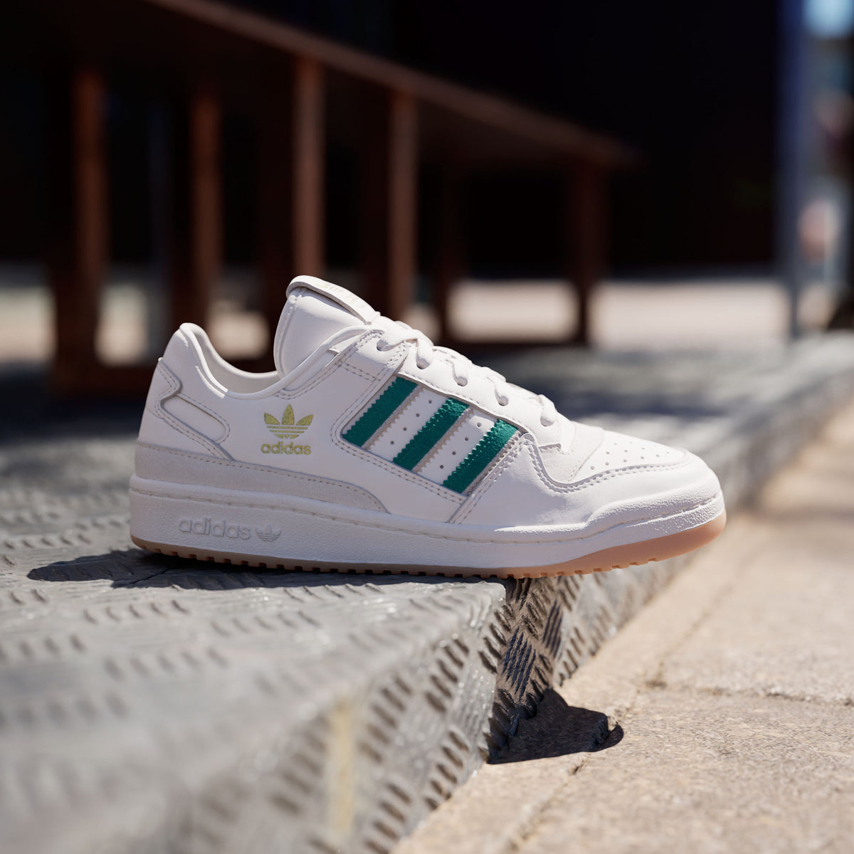 Adidas Forum LOW CL Sneakers - White / Bright Green / Pink - view 1