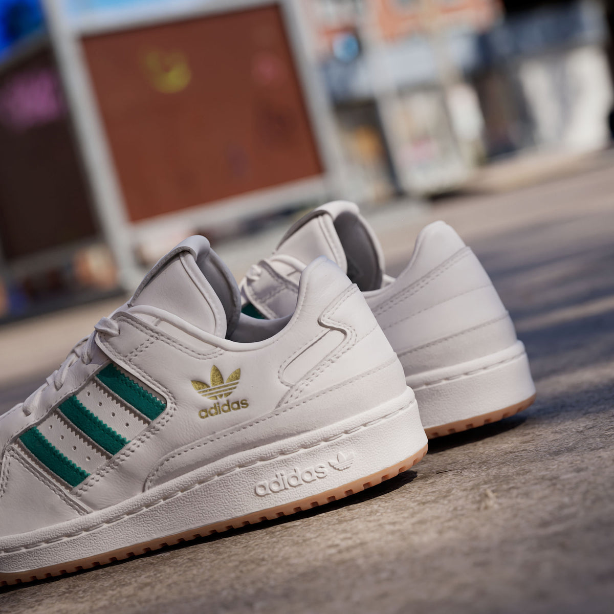 Adidas Forum LOW CL Sneakers - White / Bright Green / Pink - view 7