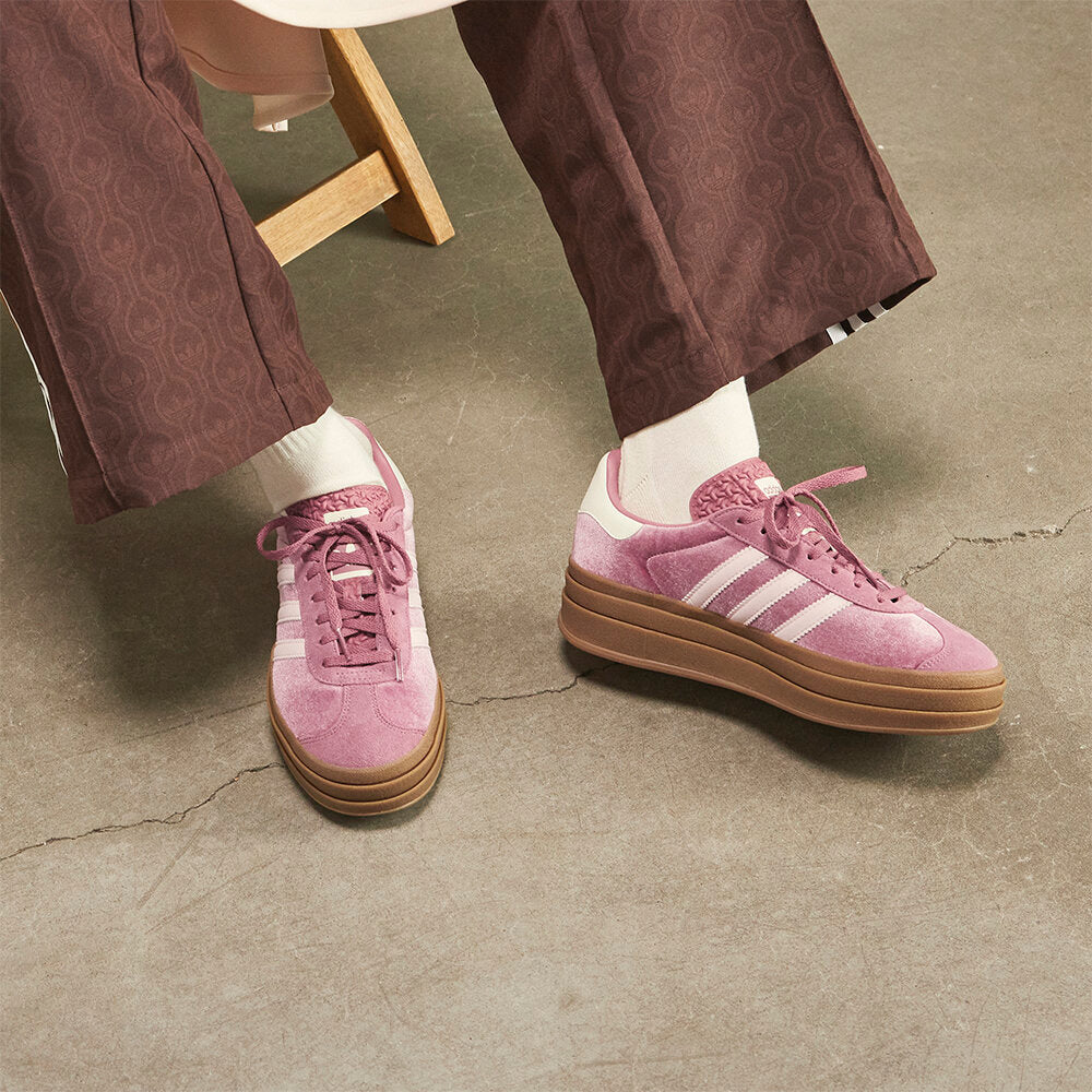 Adidas Gazelle BOLD Sneakers - Dark Pink / Pink / Chalk White - view 2