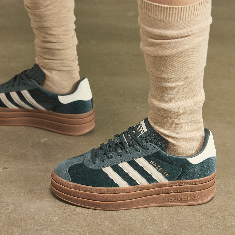 Adidas Gazelle BOLD Sneakers - Green / Resin Yellow - view 1
