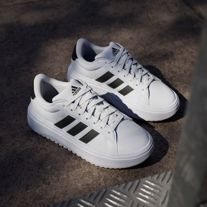 Adidas Grand Court Platform Sneakers - White / Black - view 6