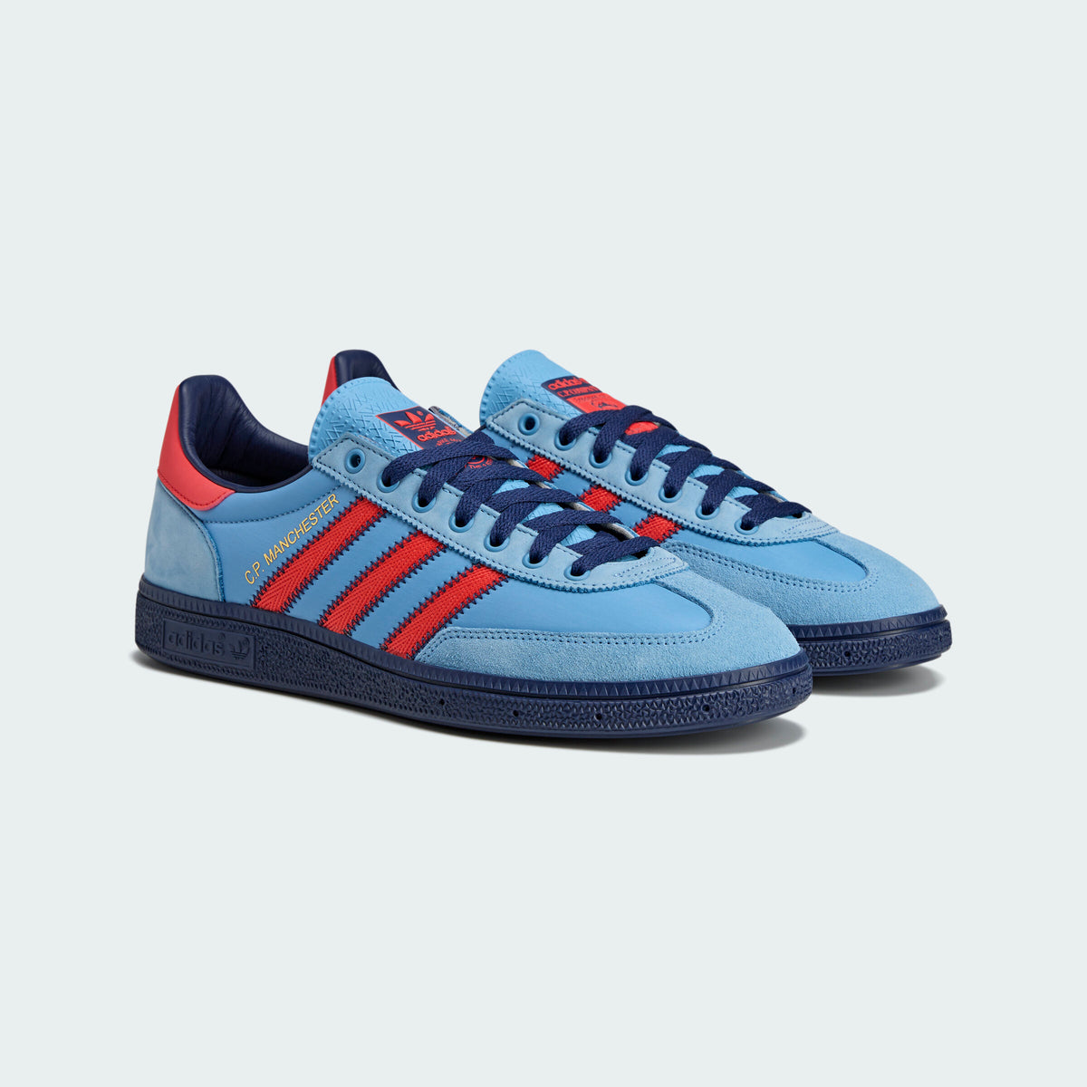 Adidas Spezial CP Manchester HOES Sneakers - Pale Blue / Light Red / Dark Blue - view 5