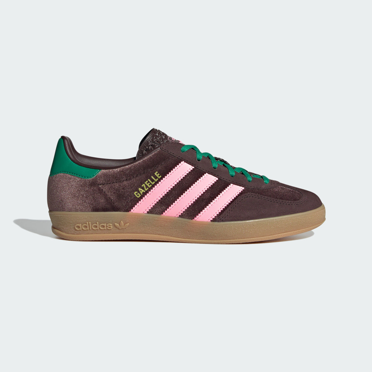 Adidas Gazelle Indoor W Sneakers - Dark Brown / Lawn Green - view 1