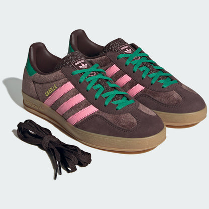 Adidas Gazelle Indoor W Sneakers - Dark Brown / Lawn Green - view 7