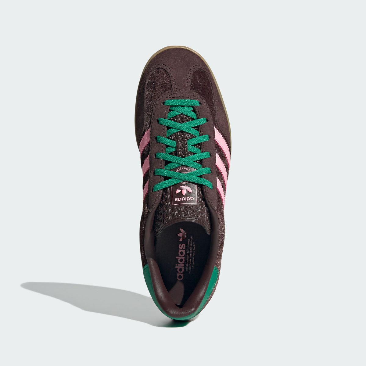 Adidas Gazelle Indoor W Sneakers - Dark Brown / Lawn Green - view 3