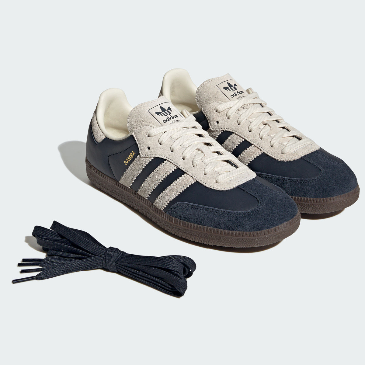 Adidas Samba OG Sneakers - Aurora Ink / Off White / Resin Yellow - view 7