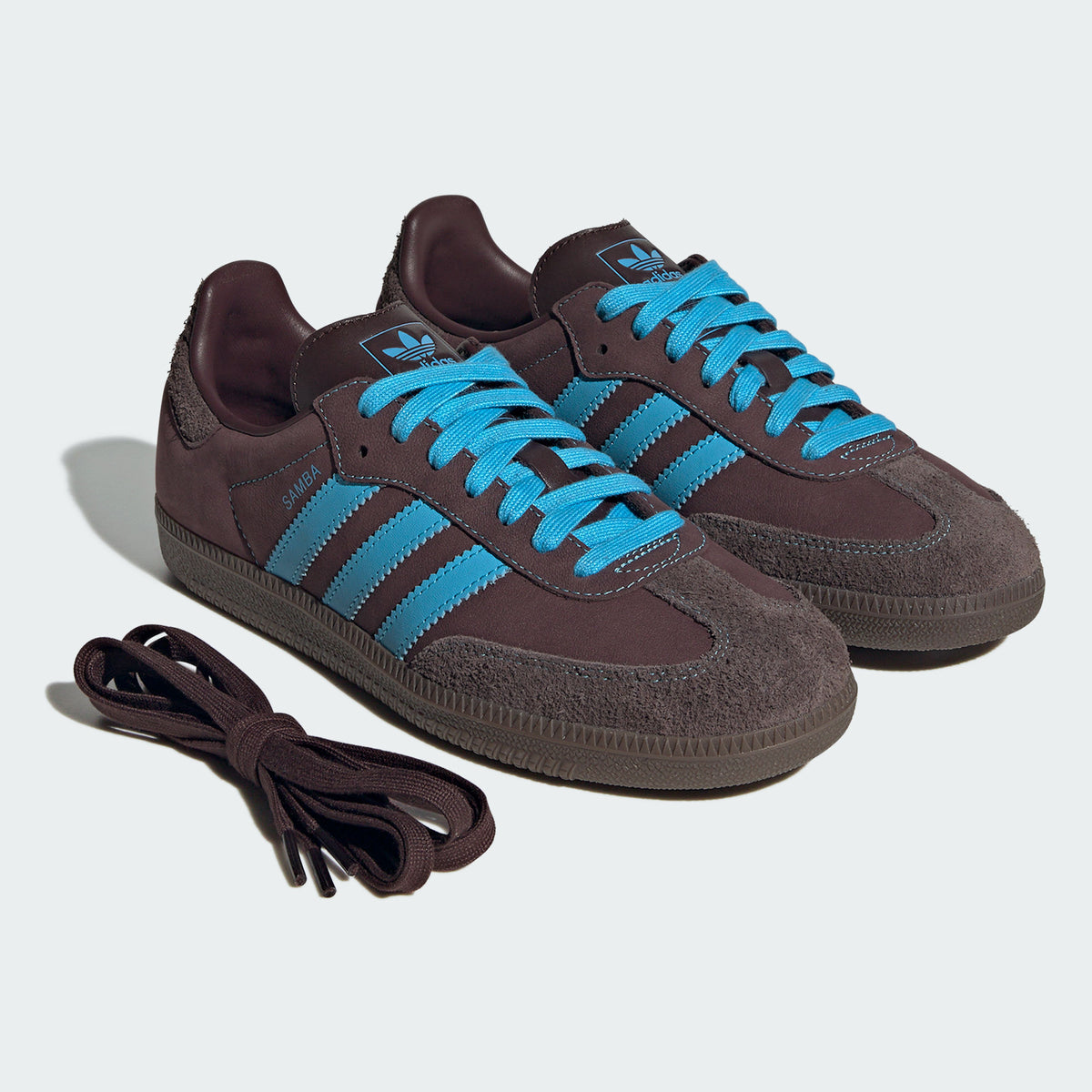 Adidas Samba OG Sneakers - Shadow Brown / Sky Blue / Dark Brown - view 7
