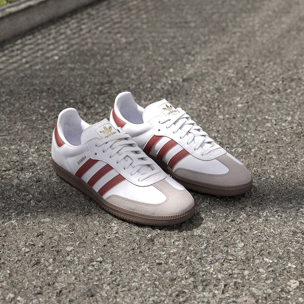 Adidas Samba OG Sneakers - White / Soft Red / Chrome Grey - view 1