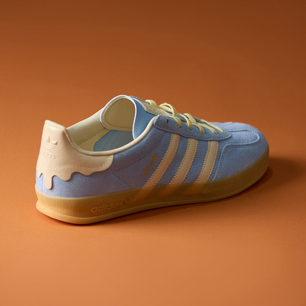 Adidas Gazelle Indoor Sneakers - Bright Blue / Crystal Sand / Light Orange Yellow - view 3