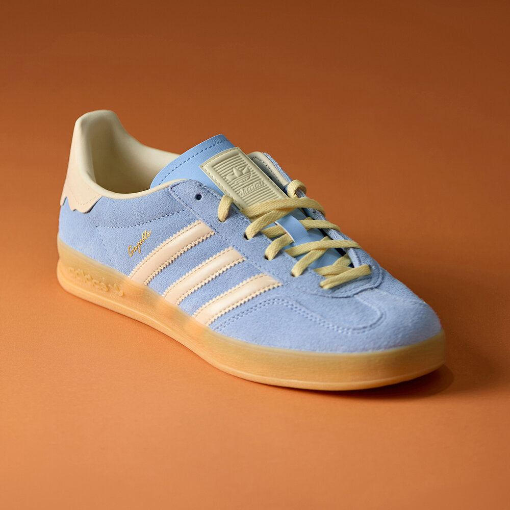 Adidas Gazelle Indoor Sneakers - Bright Blue / Crystal Sand / Light Orange Yellow - view 2