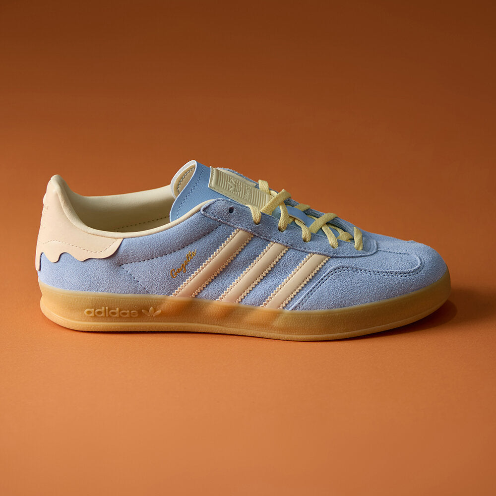 Adidas Gazelle Indoor Sneakers - Bright Blue / Crystal Sand / Light Orange Yellow - view 1