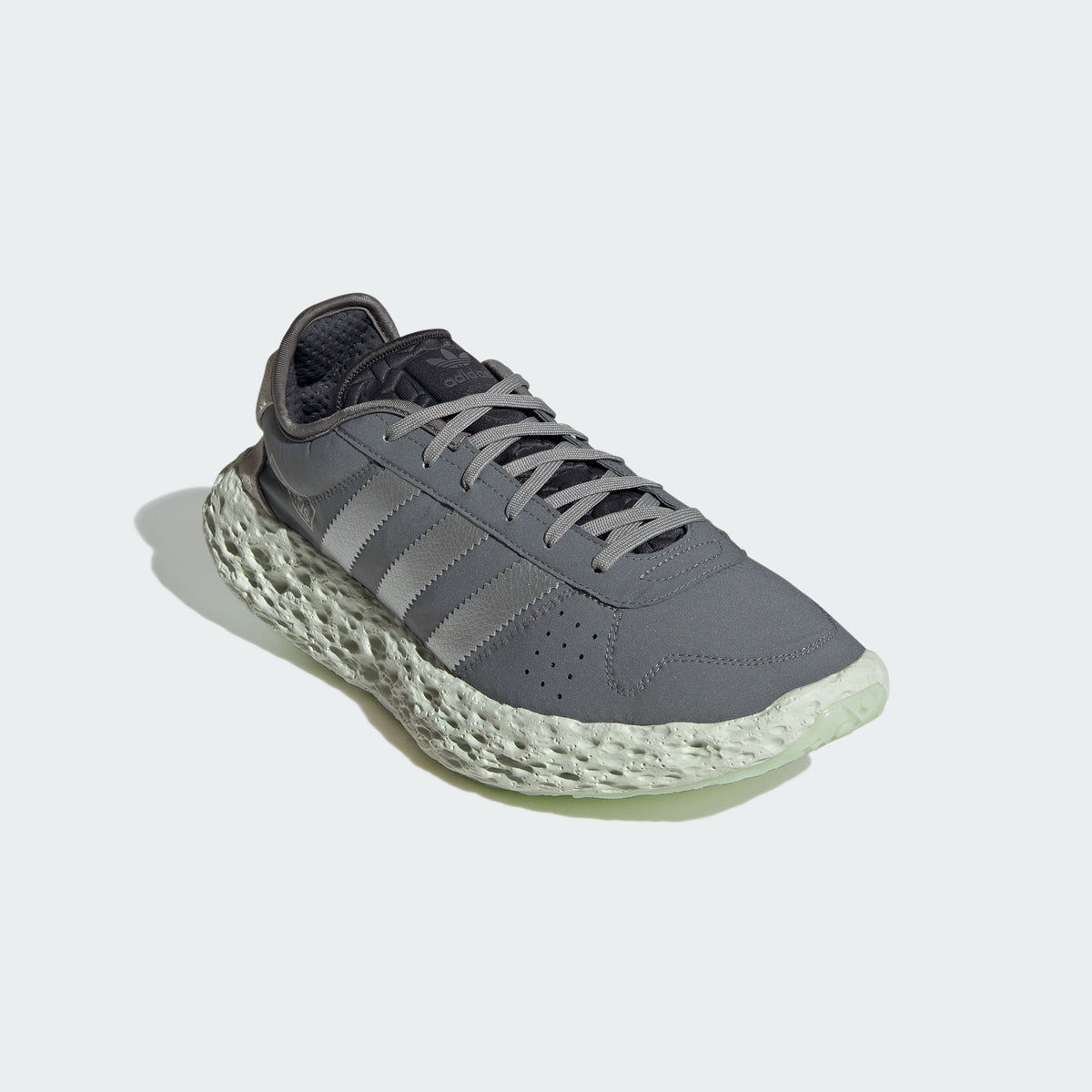 Adidas Zponge Sneakers - Grey / Dark Silver Metallic / Solar Red - view 5