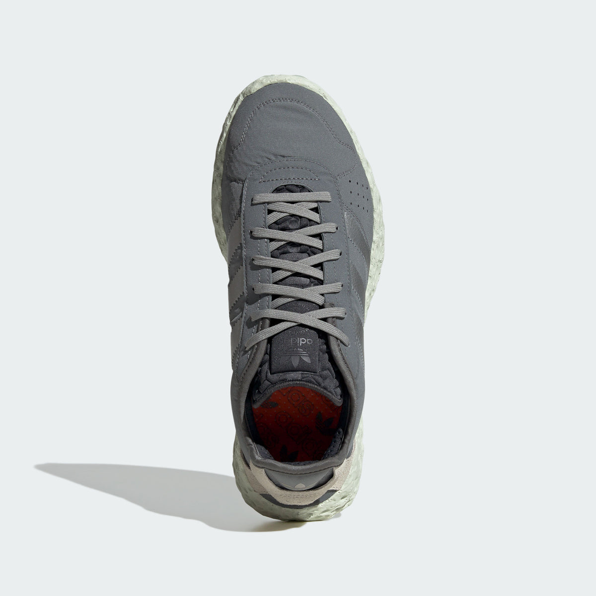 Adidas Zponge Sneakers - Grey / Dark Silver Metallic / Solar Red - view 3