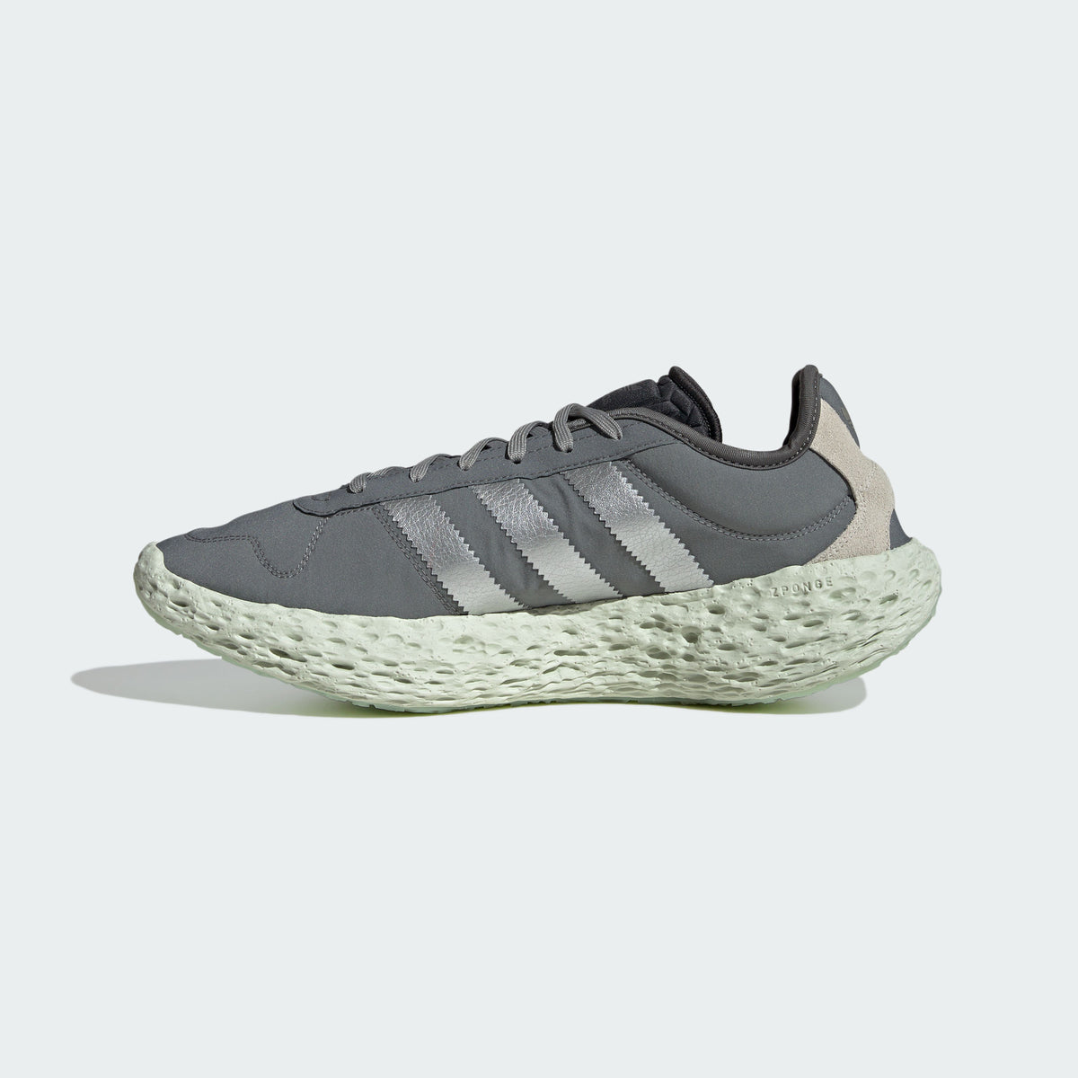 Adidas Zponge Sneakers - Grey / Dark Silver Metallic / Solar Red - view 2