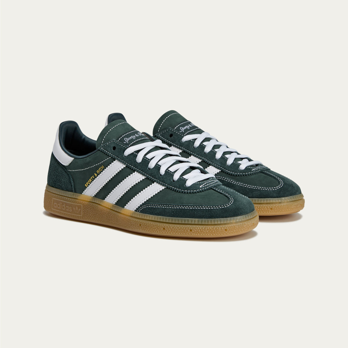 Adidas Handball Spezial SR Sneakers - Dark Green / White / Resin Yellow - view 6