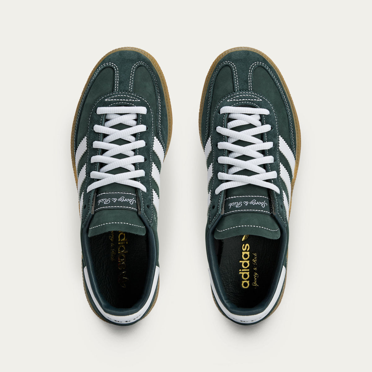 Adidas Handball Spezial SR Sneakers - Dark Green / White / Resin Yellow - view 4