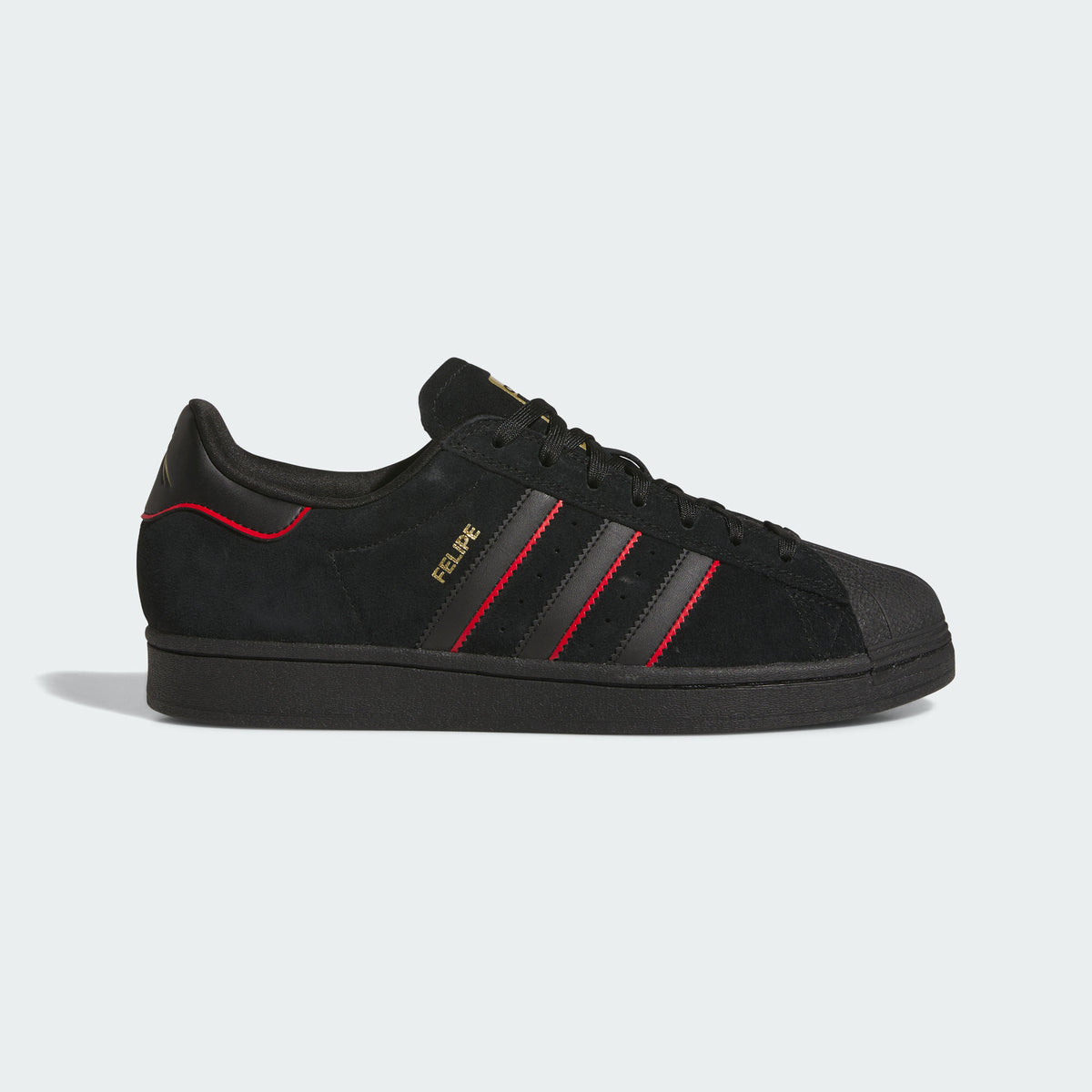 Adidas Superstar x Felipe Sneakers - Black / Better Scarlet / Gold - view 8