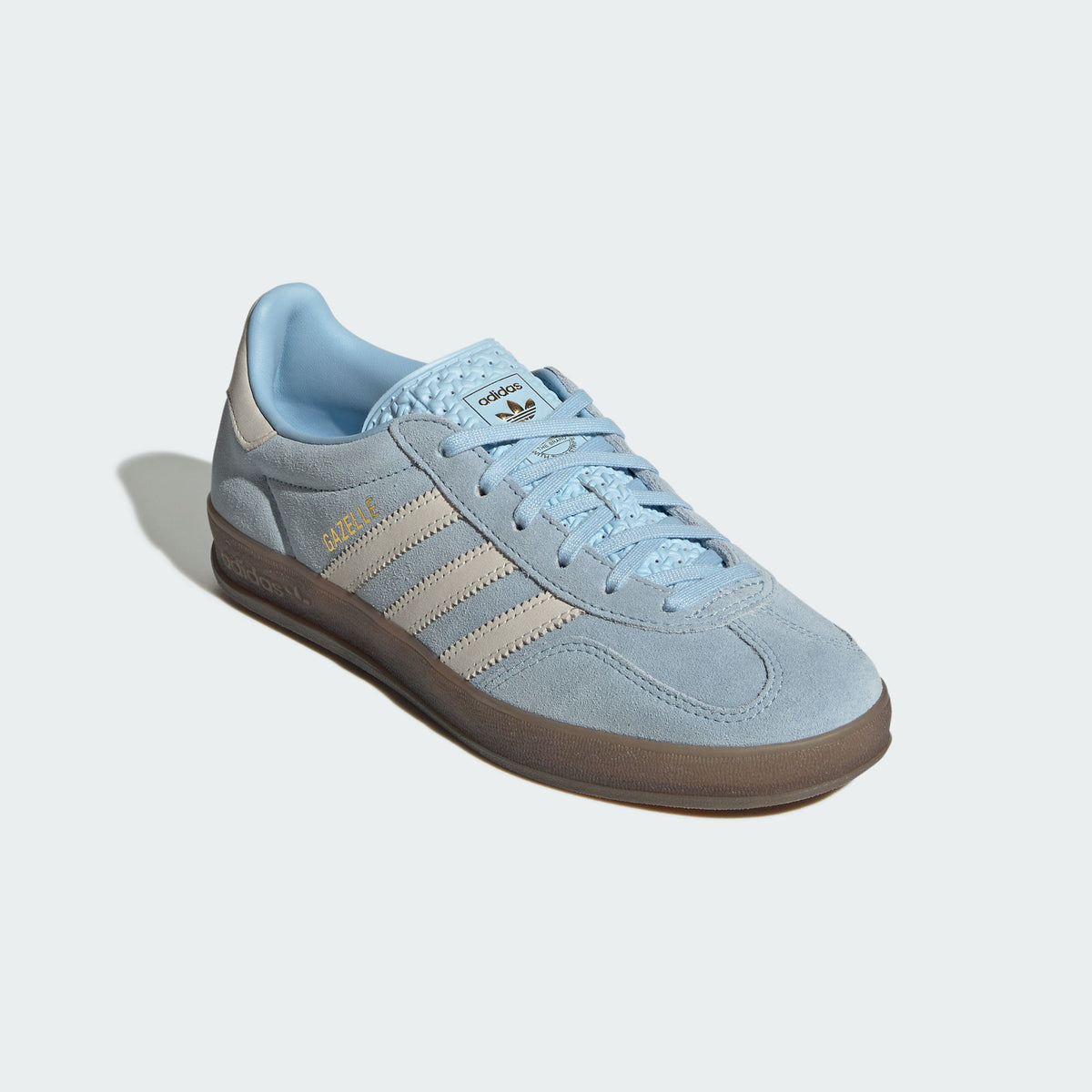 Adidas Gazelle Indoor Sneakers - Pink Blue / Chalk White / Resin Yellow - view 8