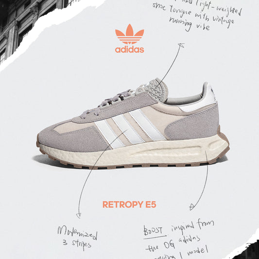 Adidas Retropy E5 Sneakers - Grey / Light Beige / White - view 1