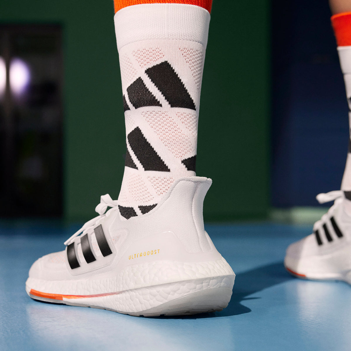Adidas Ultraboost 21 Tokyo Sneakers - White / Black / Orange Red - view 2